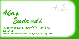 akos endredi business card